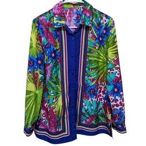 Rafaella Studio Womens Floral Tunic Shirt SZ medium/large